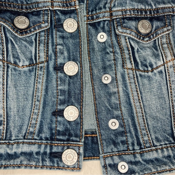 Baby Gap Disney Embroidered Patch Minnie Mouse Denim Jean Jacket Girl 12-18M - Picture 5 of 8